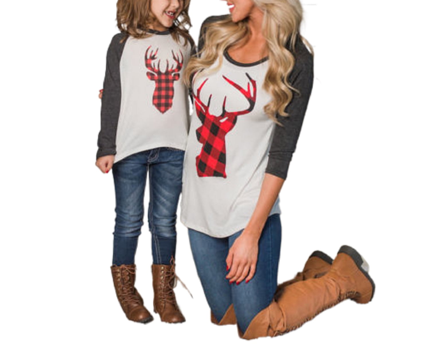 mom-daughter matching shirts Christmas tee mom and me Christmas girls shirt Oh What Fun Girls Shirt