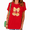 Red, variant on UNISHE Plaid Bow Pumpkin Cute Hand Drawn Fall Design for Women Short Sleeve Crew Neck Graphic Tee
