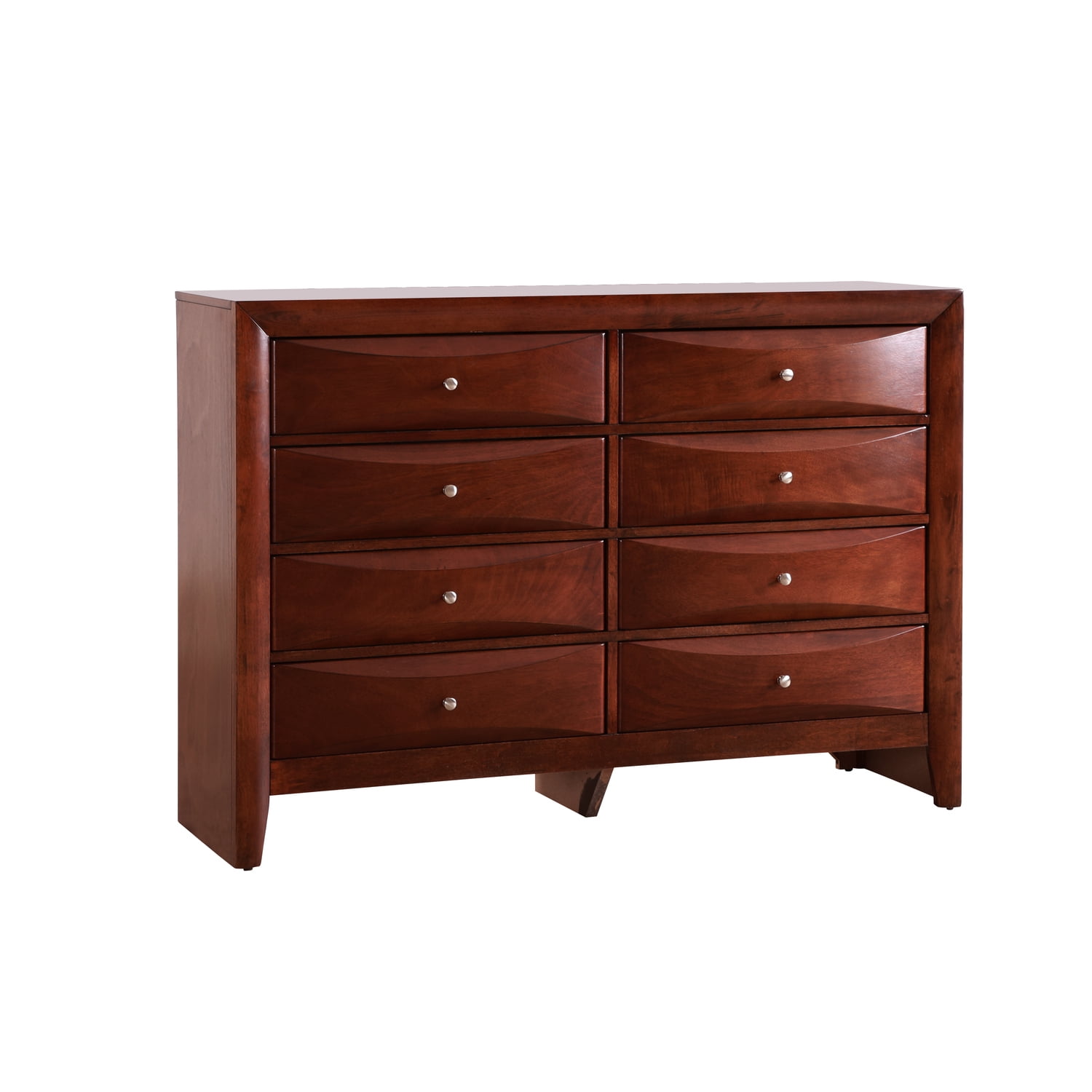 Glory Furniture Marilla 8-Drawers Bedroom Dresser in Cherry