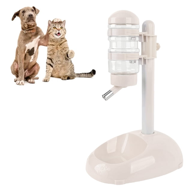 Dispensador de Agua Estancado Para Mascotas, Bedero de 500 ml para Perros Pequeños y Gatos, Con Alguras Ajustables para Gatos, Caquorros, Gatitos y Conejos
