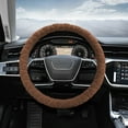 thumbnail image 5 of Universal Velvet Steering Wheel Cover | Non-Slip Grip | Winter Warmth | 38cm Universal Fit | Elastic Polyester Material | 1-Piece Car Interior Accessory, 5 of 6