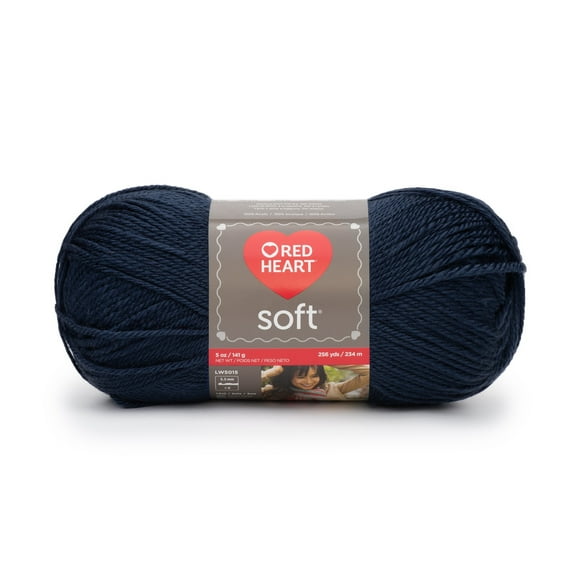 Red Heart® Soft™ #4 Worsted (Medium) Acrylic Yarn, Navy 5oz/142g 256 Yards