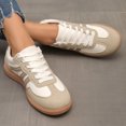 thumbnail image 2 of Rokment Retro Leopard Color Block Low Top Fashion Sneakers for Women 2026 Casual Suede Comfort Walking Running Tennis Skate Shoes Fall Winter Street Wear, 2 of 7