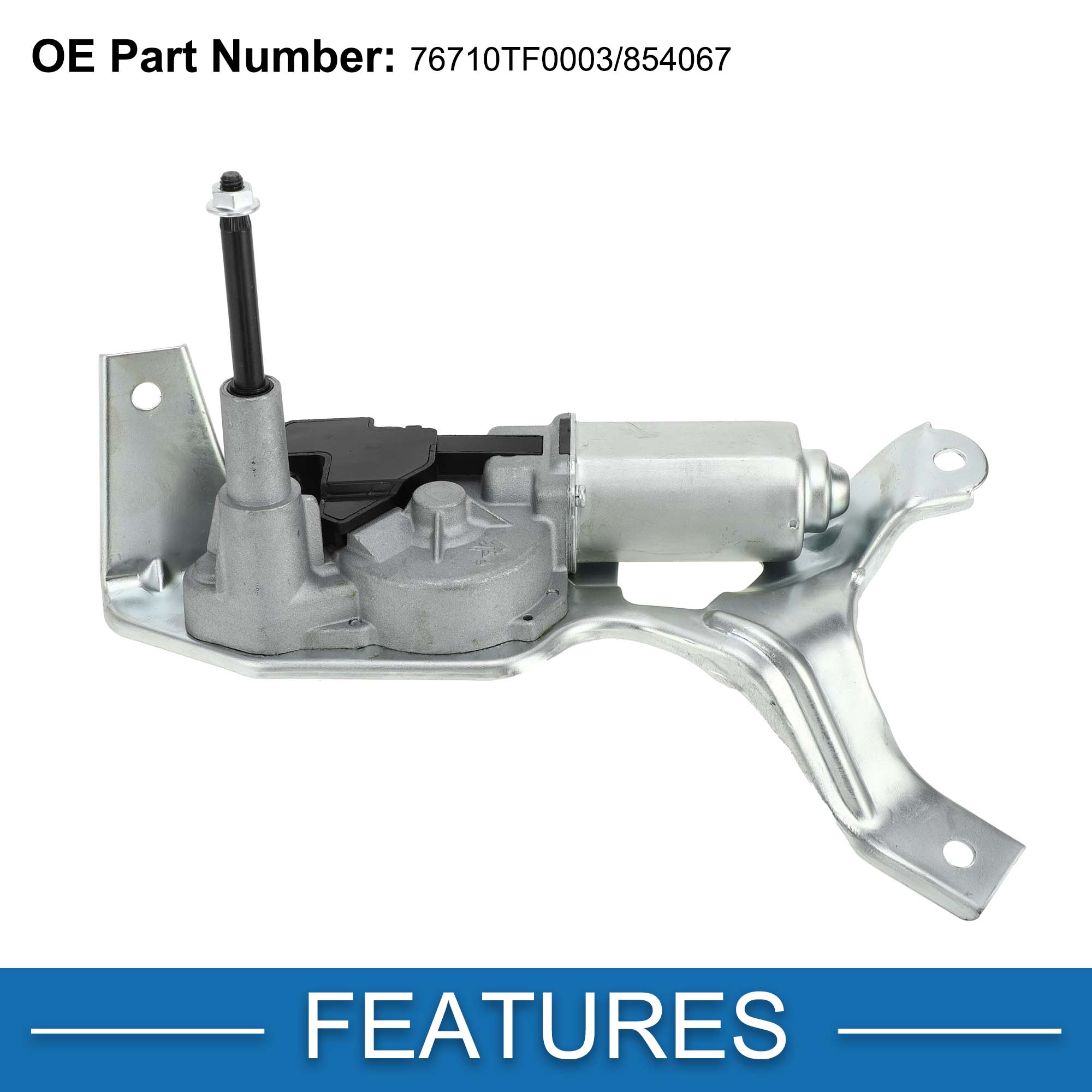 Unique Bargains Rear Windshield Wiper Motor Replacement for Honda Fit 2009-2014