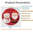thumbnail image 2 of Merry Christmas Santa Claus and Snowman DIY Stamped Cross Stitch Kits Easy for Beginners with Hoop 11CT Counted Embroidery Needlepoint Crafts Arts for Handmade Enthusiasts and Home Decor 30x30cm(8), 2 of 8