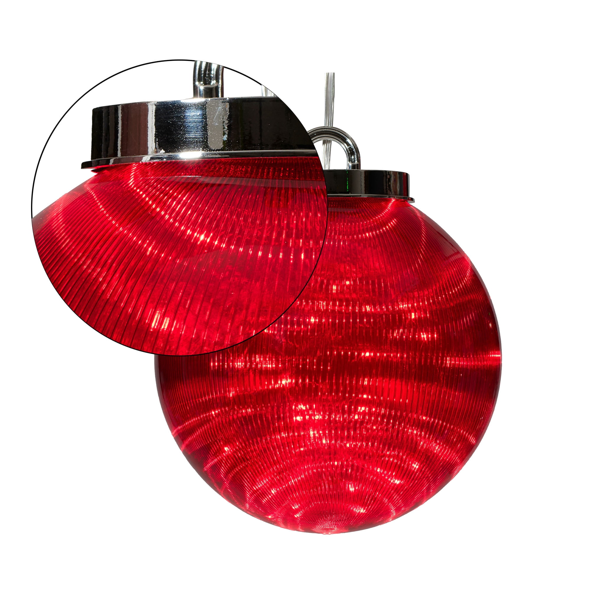 Indoor/Outdoor Light-Up 8-Function Christmas Ornament Decoration with 100 LED Lights, Red, 11.8", by Holiday Time