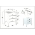 thumbnail image 2 of East at Main Solid Wood 3 Drawer Nightstand, 18.5"x15"x23", 2 of 8