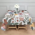 thumbnail image 3 of Pioneer Flower Floral Print Pattern Square Tablecloth,Waterproof Square Table Cover,Wipeable Spillproof Washable Table Cover for Home Kitchen Party Decor 60"x60"(152x152cm), 3 of 6