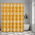 thumbnail image 3 of Shower Curtain Orange Tribal Geometric Bathroom Curtains with Hooks, Waterproof Fabric Abstract Boho Ethnic Bath Shower Curtains Set for Bathroom Bathtubs Decor 72x72 Inch, 3 of 9
