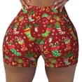thumbnail image 2 of Haiem X-mas and New Year No Front Seam Biker Shorts for Women Yoga Workout Gym Bike Shorts with Tummy Control Moisture-Wicking-Medium, 2 of 9