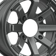 thumbnail image 2 of 1 X TIS UTV 558A 14X7 4X110 83.8 Hub +10 Offset Gray Wheel Rim, 2 of 3