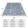 thumbnail image 3 of Bixox Fleece Blanket Paisley4 Pattern Super Soft Double-Sided Microfiber Flannel Blanket for Sofa, Bed, Couch,Suitable for All Seasons - 50"x40", 3 of 5