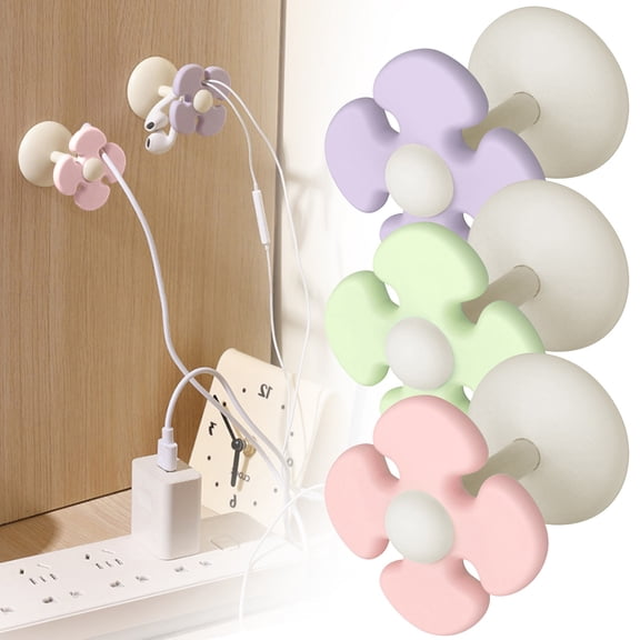 CozeLy Cable Holder for Nightstand Phone Cord Holder for Nightstand Nightstand Cord Holder Funny Wall Organizer for USB Charger in Bedroom Car RV