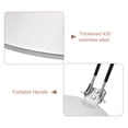 thumbnail image 3 of Placa difusora de calor para estufa de gas de 8 pulgadas con mango plegable, tono plateado, 3 of 4