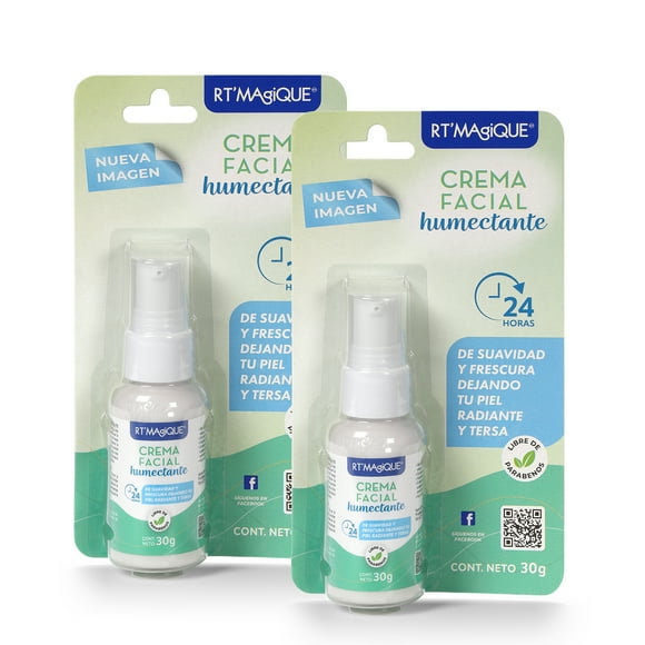 RT MAGIQUE | Crema Hidratante Facial | Crema Facial Hidratación 24H | Textura Ligera | Rápida Absorción | Previene Resequedad | Piel Suave y Luminosa | Sin Parabenos