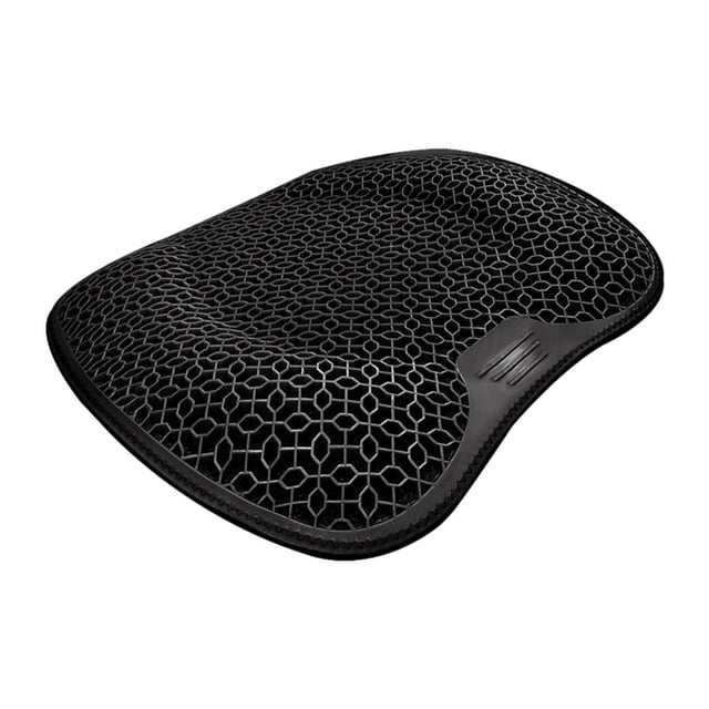 Cojín de gel refrescante para asiento de coche, transpirable, ligero y de verano Negro
