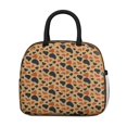 thumbnail image 2 of Insulated Lunch Bag for Women, Floral Print Oxford Fabric Lunch Box, Leakproof Thermal Cooler Tote for Work, School & Picnic, Leopard Animal Print, 2 of 5