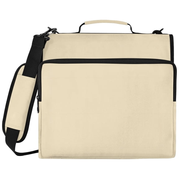 ALAZA Zipper Binder Beige Pattern 2 inch 3 Ring 500 Sheet Capacity Trapper Keeper File Folder Organizer Bag