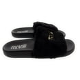 thumbnail image 2 of Versace Jeans Couture Black Faux Fur Signature Slides-11 for Womens, 2 of 4