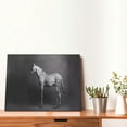 thumbnail image 4 of Naloa Monochrome Leopard Horse Print Canvas Picture,Wall Pictures, Modern Decorative Poster,Art Prints for Bedroom, Toilet, 40 x 30 cm, Built-in Wooden Frame, 4 of 6