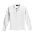 thumbnail image 5 of Port Authority Youth Long Sleeve Silk Touch Polo-L (White), 5 of 6