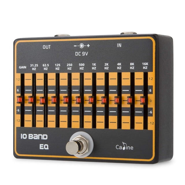 Pedal de Efectos Ecualizador de 10 Bandas Caline USA para Guitarra