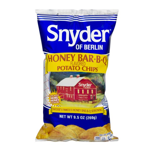 Snyder of Berlin Honey Bar.B.Q. Flavored Potato Chips 9.5 Oz. Walmart