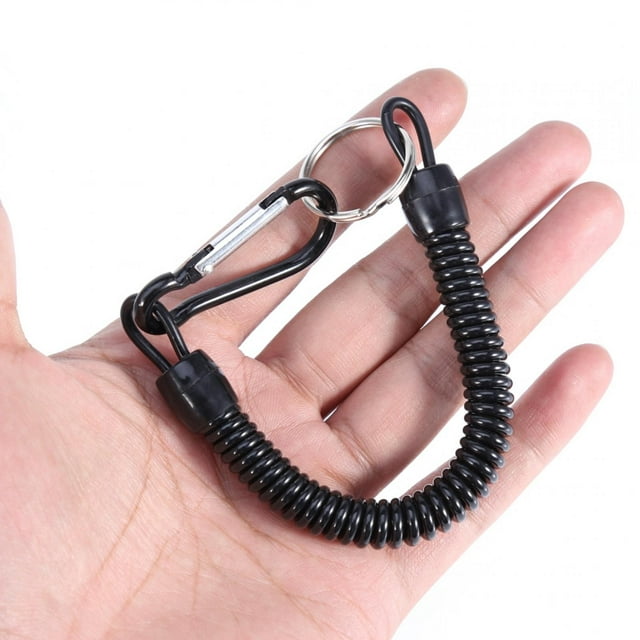 Boating 5Pcs Fishing Elastic Lanyards Boating Ropes Retention String With Camping Carabiner 3 Colors