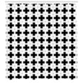 thumbnail image 3 of Ambesonne Trellis Shower Curtain, Dark Plus and White Squares, 69"Wx70"L, Charcoal Grey and White, 3 of 3