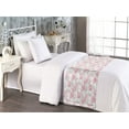 thumbnail image 2 of Nordic Bed Runner, Scandinavian Style of Flowers Abstract Design Repetitive Artwork, Decorative Accent Bedding Scarf for Hotels Homes & Guest Rooms, Twin, Pastel Pink and Pale Grey, by Ambesonne, 2 of 3