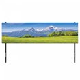 thumbnail image 3 of Europe Headboard, Blooming Flowers Snowcapped Mountain Tops in Background National Park Bavaria, Upholstered Decorative Metal Bed Headboard with Memory Foam, King Size, Green Sky Blue, by Ambesonne, 3 of 4