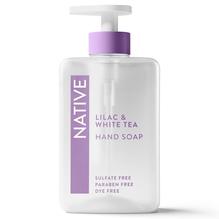 Native Liquid Hand Soap, Lilac & White Tea, Non-drying, Naturally Derived Cleansers, Sulfate Free, 13 fl oz