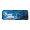 thumbnail image 1 of Natural Cave Computer Mouse Pad, Glacier Frozen Chilled Den in Iceland Natural Odd Forms Nordic Scandinavian Image, Rectangle Non-Slip Rubber Mousepad Large, 31" x 12" Gaming Size, Blue, by Ambesonne, 1 of 2