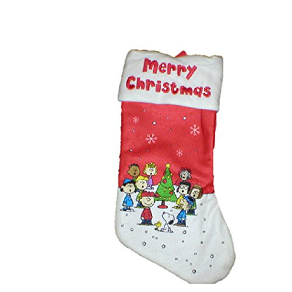 Peanuts Snoopy Charlie Brown Gang Large Holiday Christmas Stocking