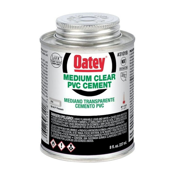 PVC CEMENT MED CLEAR 8OZ (Pack of 1)