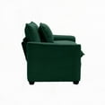 thumbnail image 5 of Modern Green Corduroy Sectional Sofa Set (3-Seater & 1-Single Seater with 2 Arm & 4 Throw Pillows), 5 of 19