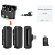 Jahy2Tech Wireless Lavalier Microphone - Video Recording Mini Mic Live - iPhone/Android - 360 Omnidirectional Radio - High Fidelity Sound
