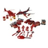 The Fire Rescue Station Toy Rescue Vehicle Playset w/ 6 Various Rescue Vehicles, Helicopter, Jet, 4 Figures, & Accessories