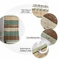 thumbnail image 3 of Retro Shower Curtain, 48" x 72", Brown Green Striped Antique Wood Background Waterproof Bathroom Curtain Washable Shower Curtain Set with 12 Hooks, 3 of 6