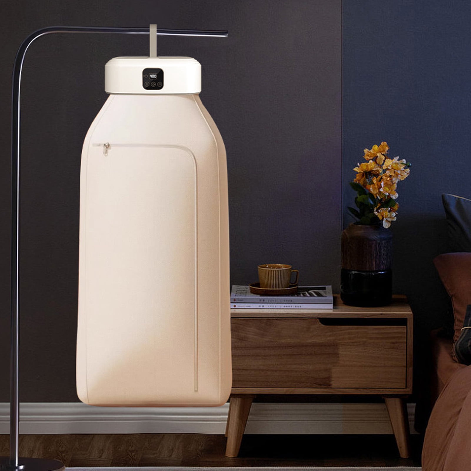 BIMZUC Portable Clothes Dryer Mini Folding Electric Drying Machine with Remote Control and Timer, Portable Dryer for Apartment and Travel, 11.02 x 7.87 x 4.33 inches / 28 x 20 x 11 cm (US Plug 110V)