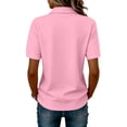 thumbnail image 5 of Womens Polo Shirts Short Sleeve Collared Button Cute Summer Tops Dressy Casual Quick Dry Office Work Blouse, L, 5 of 6