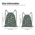 thumbnail image 2 of Xecao Santa Hat Joy Green Festive Pattern Sports Drawstring Backpack - String Swim Gym Bag with Wet Proof Pocket for Women&Men-Medium, 2 of 6