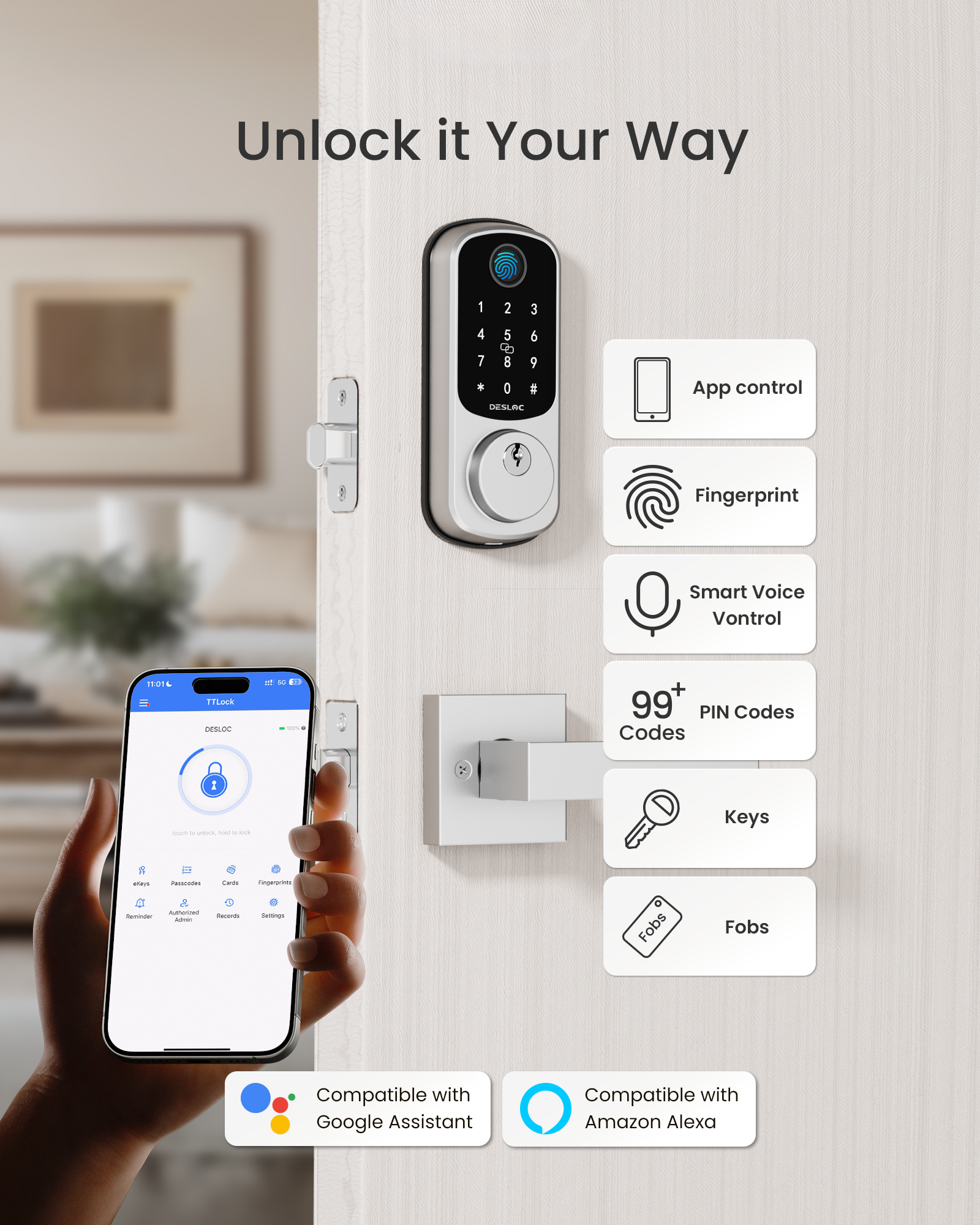 DESLOC B200 Smart Door Lock with Fingerprint photo 7