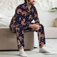 thumbnail image 7 of Naloa Leopard Print Men’s Pajamas Set - Long Sleeve Button Down Sleep Shirt and Pajama Bottoms Sleepwear Set-XX-Large, 7 of 7