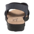 thumbnail image 2 of COMFORT WAVE EASY STREET Womens Black Padded Perforated Goring Claudia Open Toe Wedge Slip On Slingback Sandal 7.5 W, 2 of 4