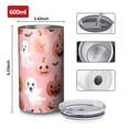 thumbnail image 4 of 20oz Coffee Tumblers Cute Ghost Pumpkin Halloween Pattern Stainless Steel Vacuum Insulated Travel Tumbler Coffee Cups Mug with Lid and Straw with Cleaning Brush for Cold & Hot Drinks, 4 of 5