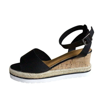 

Fashion Toe Wedges Shoes Womens Ladies Roman Open Retro Platform Sandals Women s sandals