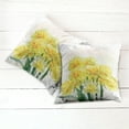thumbnail image 6 of Ambesonne Flower Throw Pillow Cover 2 Pack, Paint of Daffodils Bouquet, 20", Yellow Green, 6 of 7