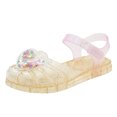 thumbnail image 2 of Jinhomg Toddler Girls Jelly Shoes Baby Kids Rubber Sole Closed Toe Beach Shoes Cute Heart Graphic Princess Dress Flat Gold 8 Years, 2 of 7