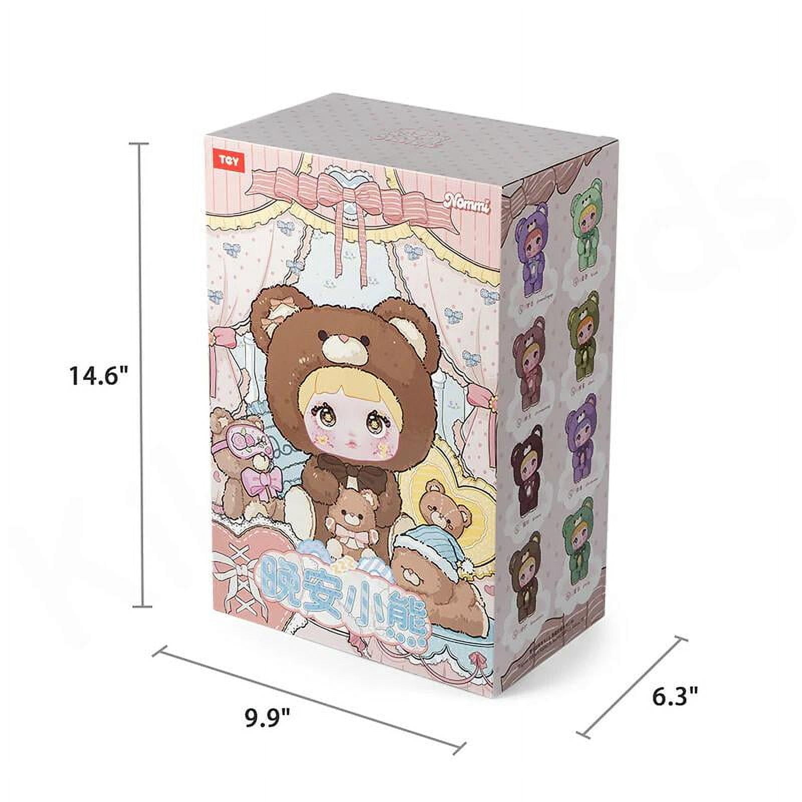 Nommi Good Night Bear 400% Series Blind Box, 13.8'' Plush Nommi Blind Box Figures, Random Design Mystery Box Action Figures, Cute Plush Doll Collectibles Toys Xmas Birthday Gifts for Girls